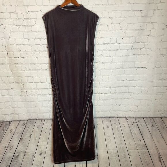 A New Day Velvet MIDI Body-con Dress Large - Picture 1 of 6